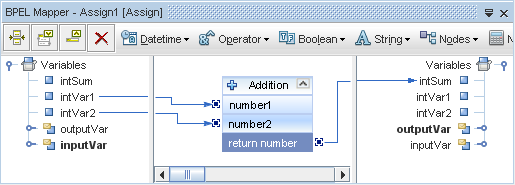 BPEL 映射器中的 XPath 函數和運算