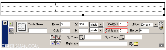 Dreamweaver精細化網頁中表格的外觀  